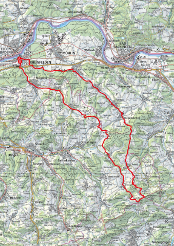 Die Strecke des Molinari-Marschs. 